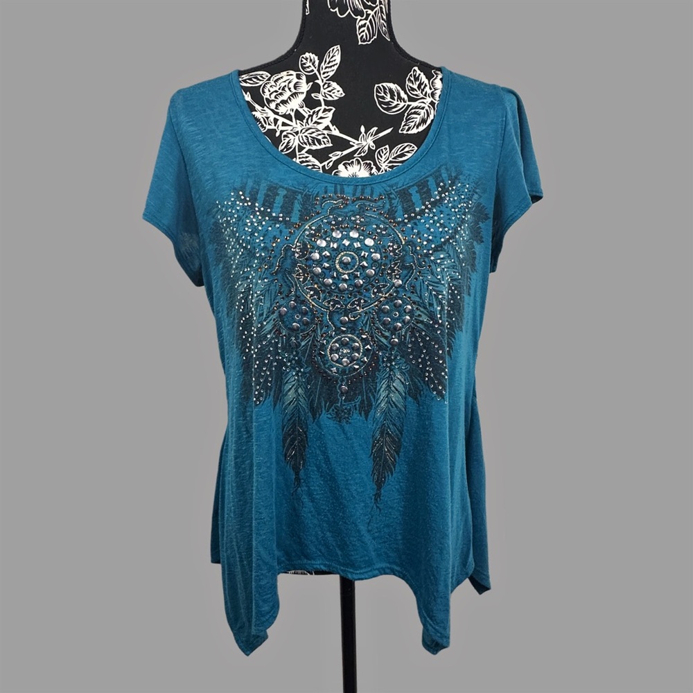 Dress Barn Embellished Kaftan Style Top - Women’s Petite XL
